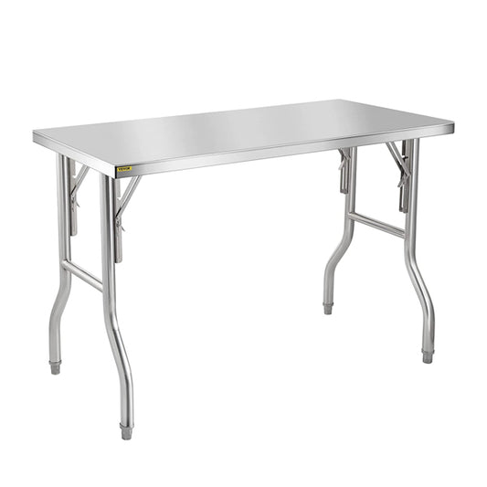 Edelstahl Arbeitstisch / klappbar - 122 x 61 cm