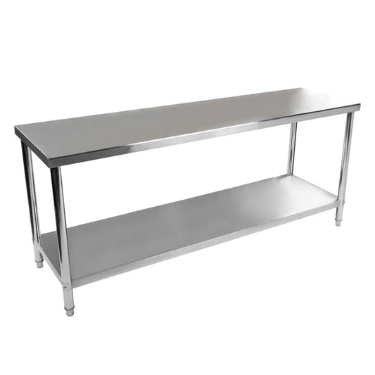 Edelstahl Arbeitstisch - 200 x 60 cm