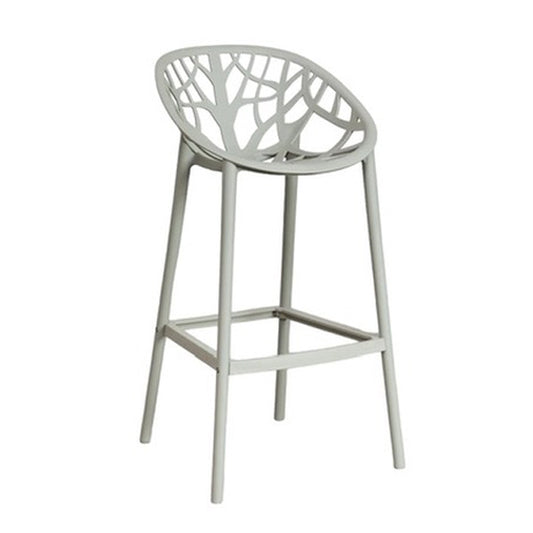 Barhocker mit Rückenlehne "Julia" - Grün Caqui