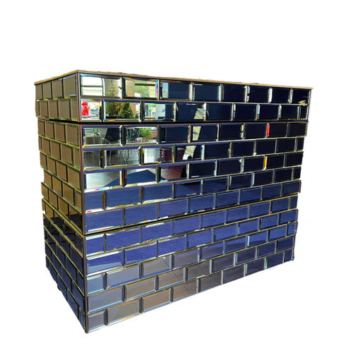 DJ Pult - MIRROR - 150/60/100 cm - Alu/Mirror