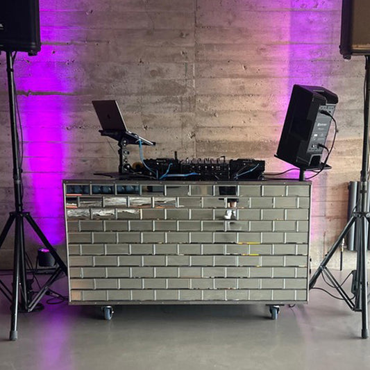 DJ Pult - MIRROR - 150/60/100 cm - Alu/Mirror