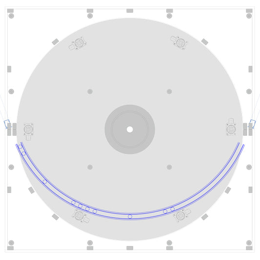 Drehbühne Ø 180 cm - 199 x 199 cm - H 20 cm