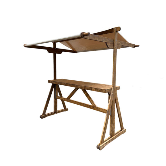 Futterkrippe aus Holz - Dach creme