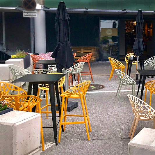 Barhocker mit Rückenlehne "Julia" - Braun Tapoica