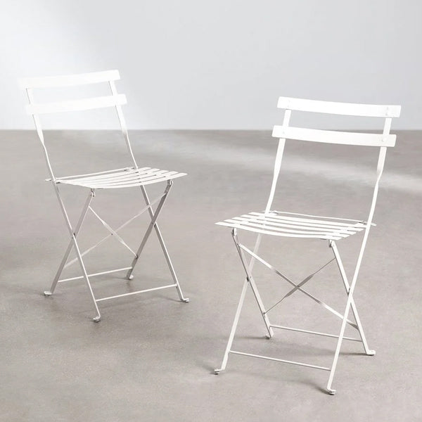 Gartentisch weiss - Ø 60 cm - klappbar