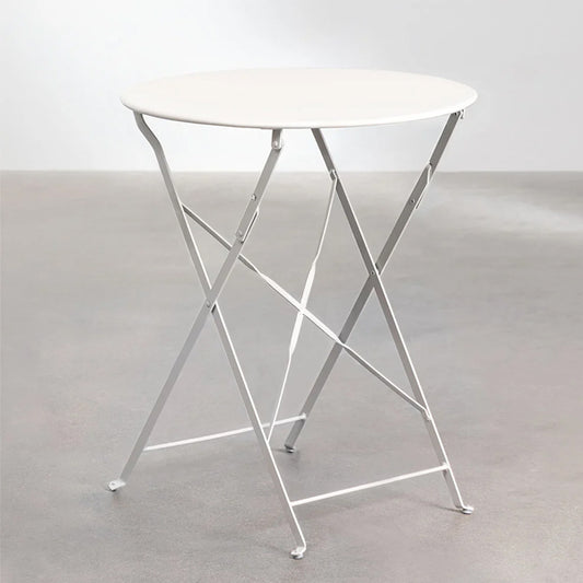 Gartentisch weiss - Ø 60 cm - klappbar