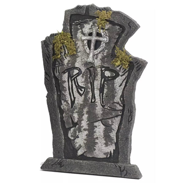 Grabstein R.I.P. mit Moos