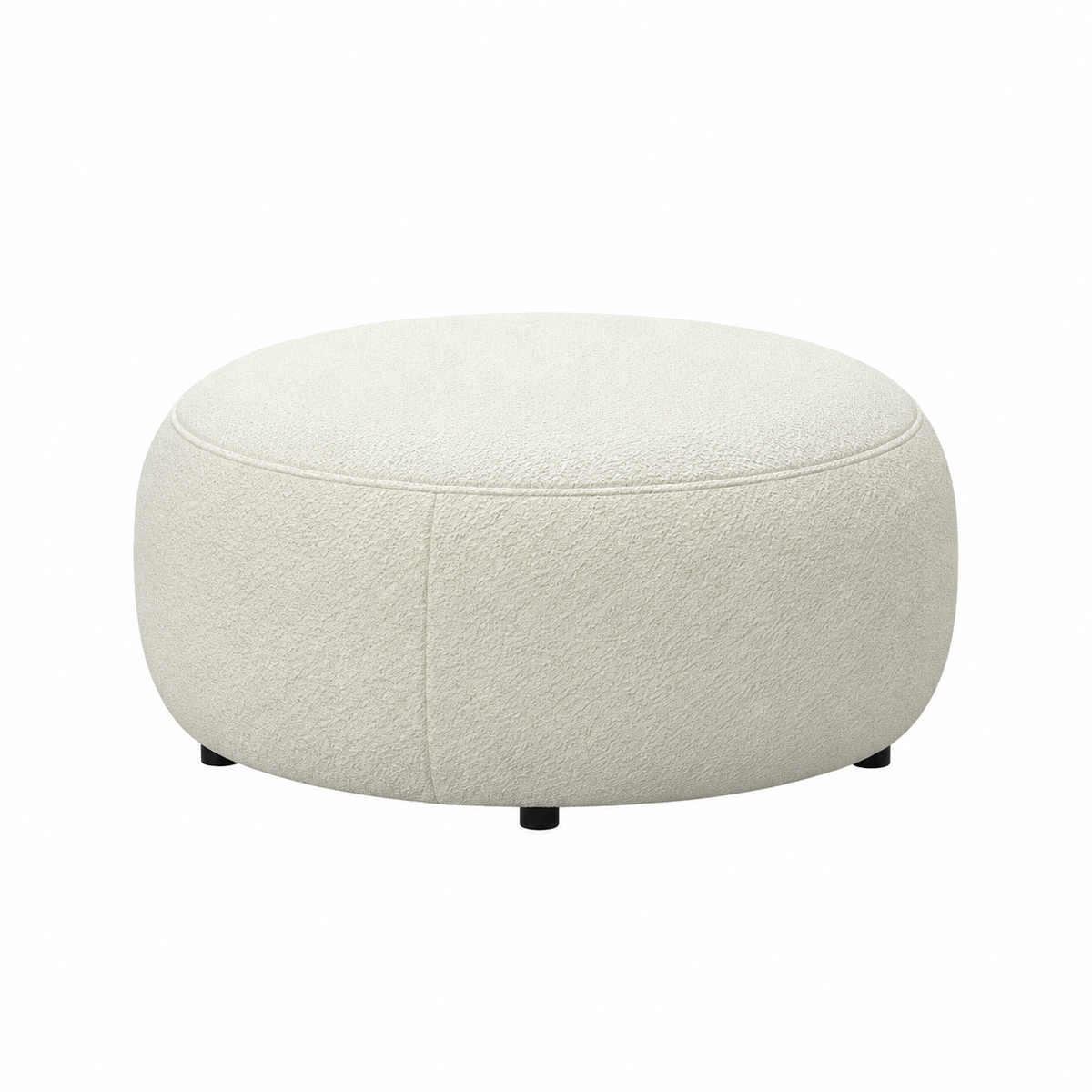 Hocker "Coco" | Chenille - weiss