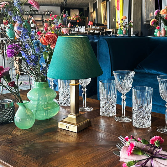 Tischlampe - FREYA "jade taj silk"