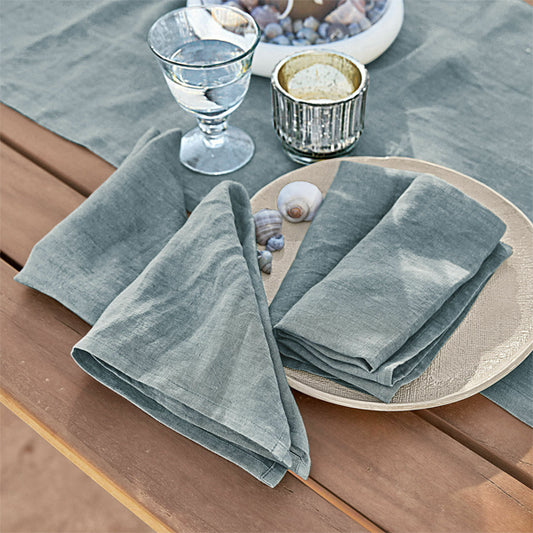 Leinen Serviette - Petrol
