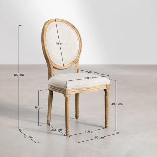 Louise Medaillon Chair | massive Eiche