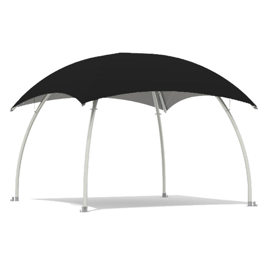 Kuppelzelt Lounger M schwarz - 414 x 414 cm | 17 m²