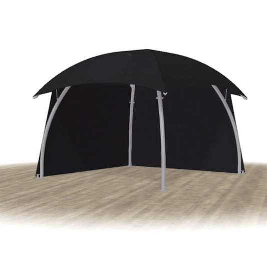 Kuppelzelt Lounger M schwarz - 414 x 414 cm | 17 m²