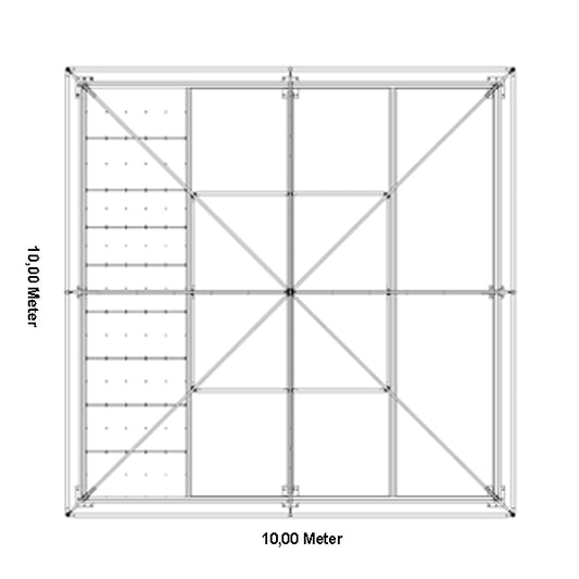 Orangerie Zelt 10 x 10 Meter