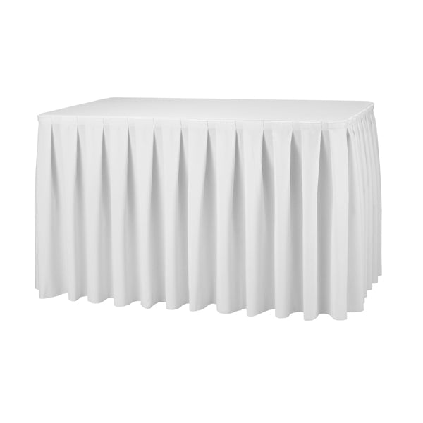 Skirting Kellerfalte / weiss - B 410 x H 73 cm