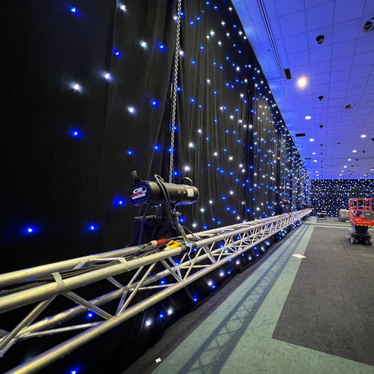 Vorhang "Star Dream" - schwarz mit LEDs - B 600 x H 300 cm