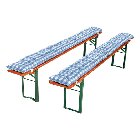 Sitzauflagen für Festzeltbänke - blau weiss - 220 cm