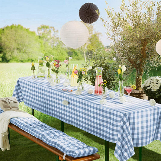 Sitzauflagen für Festzeltbänke - blau weiss - 220 cm