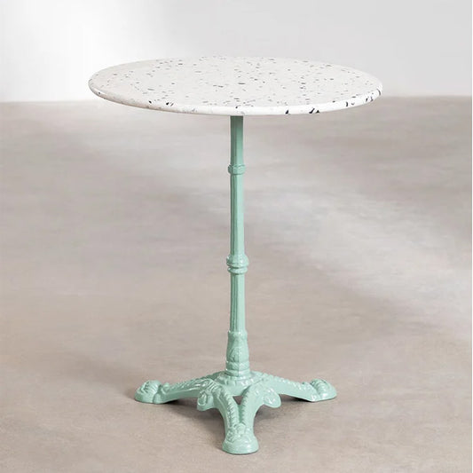 Bistrotisch mit Marmorplatte "Volutto mint" - Ø 60 cm