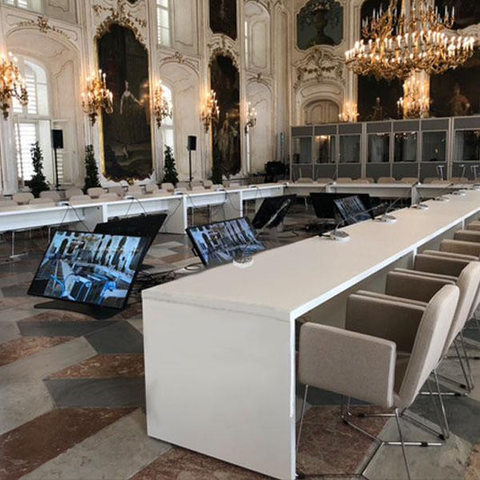 Brückentisch - 200 x 80 - weiss