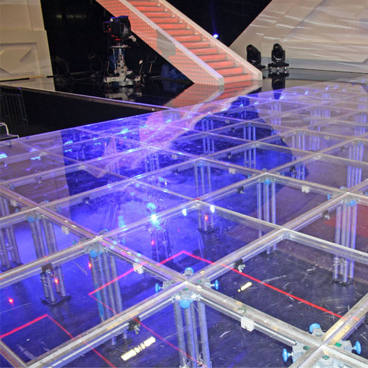 Steckfusspodest - Dura Stage 750 - 200 x 100 cm - Plexi