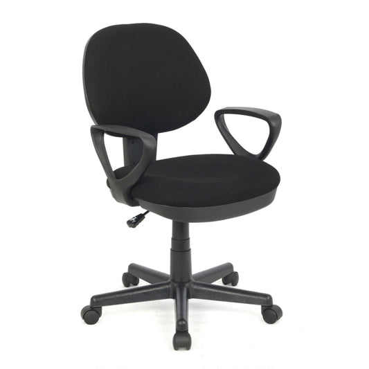 Bürostuhl - drehbar/höhenverstellbar - schwarz