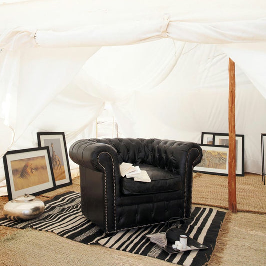 Chesterfield Sessel - schwarz