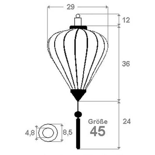Chinesischer Lampion "Tropfen"