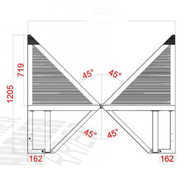 Bühnengitter / Stage Barrier - Ecke 90-270°