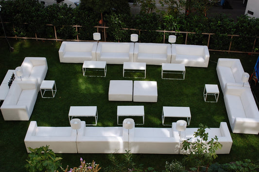 Ledersofa 2sitzer - weiss