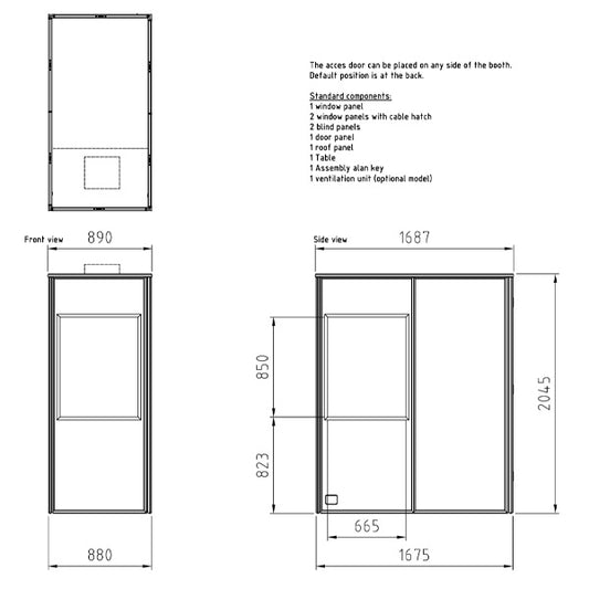 Dolmetschkabine - AUDIPACK Silent 9600/9300 - 1 Person