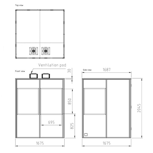 Dolmetschkabine - AUDIPACK Silent 9600/9300 - 2 Personen
