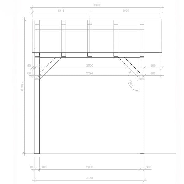 EasyUp Dachsystem "Vintage" - 450 x 300 cm