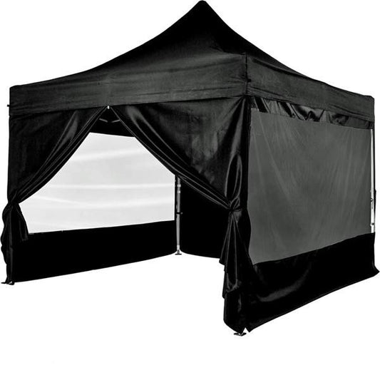 EasyUp Klappzelt - 4 x 4 m - schwarz