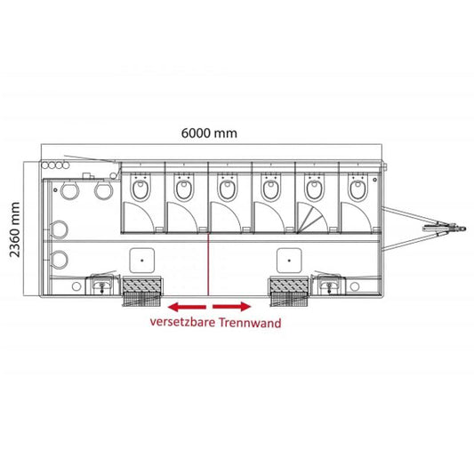 Toiletten - VIP Sanitärtrailer - FTT 610 WF VIP