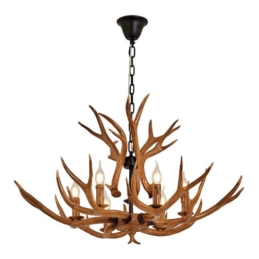 Geweihluster "ELIAS" - 6 helle Lichter - Ø 88 cm