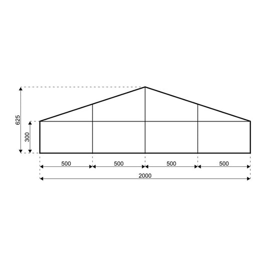 Giebelzelt - 20 Meter