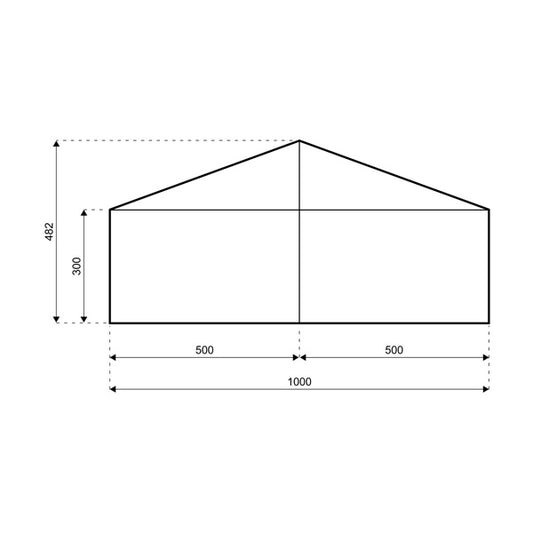 Giebelzelt - 10 Meter
