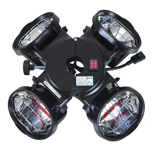 Heizgerät elektrisch - Infrarotstrahler Outsunny 4fach | schwarz - 4 x 500 Watt