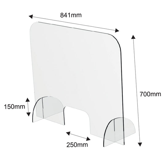 Hygieneschutz - B 84 x H 70 cm