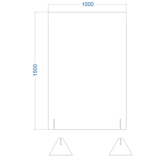 Hygieneschutz - B 100 x H 150 cm