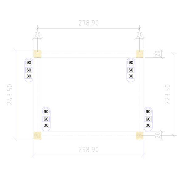 Kassen Container - L 299 x B 244 x H 259 cm