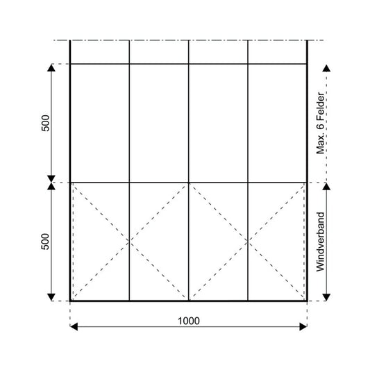 Lagerhalle / Lagerzelt - Spannweite 10 Meter