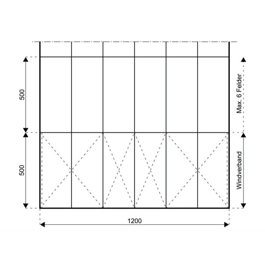 Lagerhalle / Lagerzelt - Spannweite 12,50 Meter