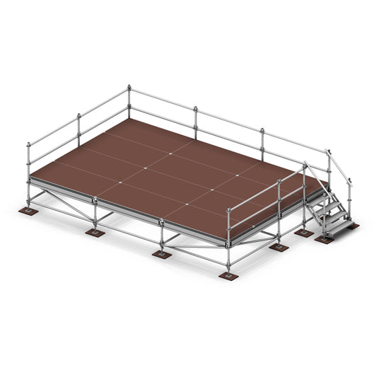 Layher Bühnenpodium mit Geländer