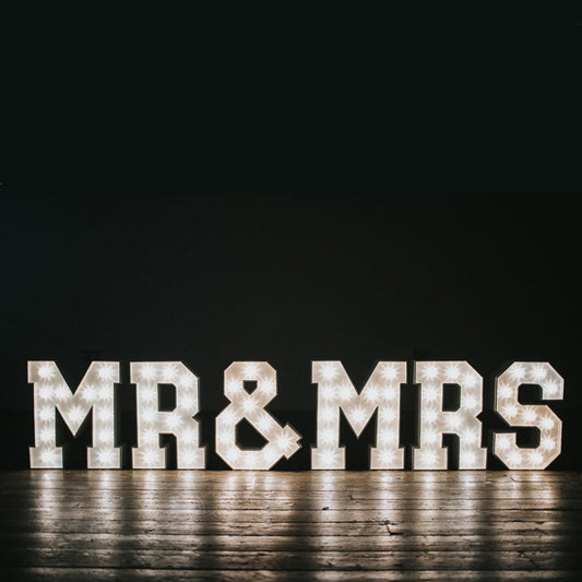 XXL Leuchtbuchstaben - MR & MRS