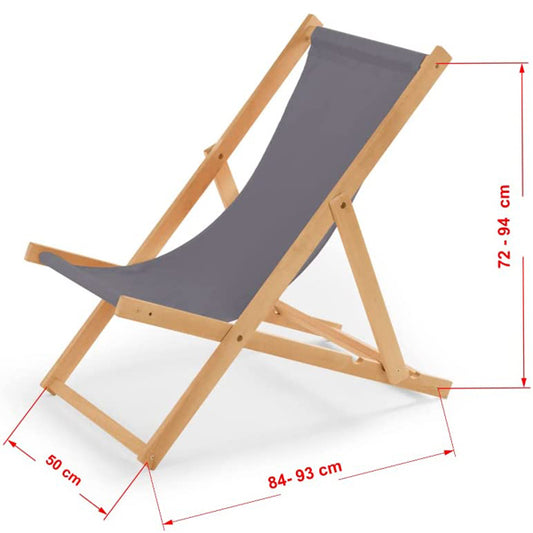 Klappliegestuhl grau
