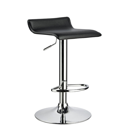 Barhocker mit Rückenlehne "Louis" - schwarz