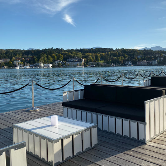 Loungetisch - weiß - 120 x 80 cm