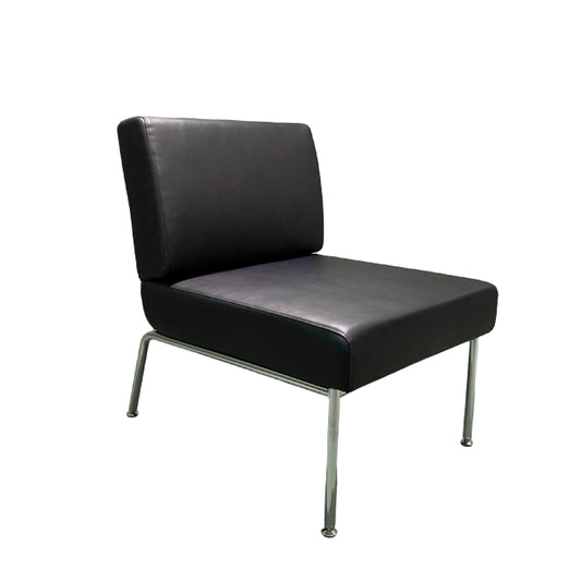 Loungesessel - Leder - schwarz